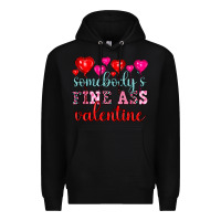 Black somebody's fine ass valentine Premium Hoodie - OliviaCreatesArt