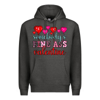 Charcoal Heather somebody's fine ass valentine Premium Hoodie - OliviaCreatesArt