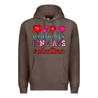 Coffee somebody's fine ass valentine Premium Hoodie - OliviaCreatesArt