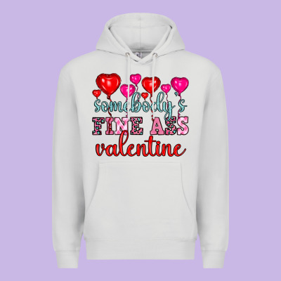 Somebody's Fine Ass Valentine Premium Hoodie Designed By Oliviacreatesart