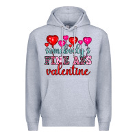 Heather Grey somebody's fine ass valentine Premium Hoodie - OliviaCreatesArt