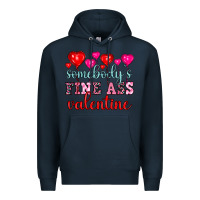 Navy somebody's fine ass valentine Premium Hoodie - OliviaCreatesArt