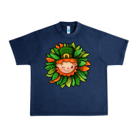 Navy St. Patricks Sunflower With Dwarf Urban Heavy Tee - BundleAndBundleShop