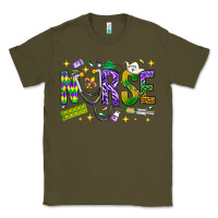 Army Green Mardi Gras nurse Classic Tee - BundleAndBundleShop