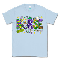 Dusty Blue Mardi Gras nurse Classic Tee - BundleAndBundleShop