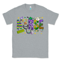Heather Grey Mardi Gras nurse Classic Tee - BundleAndBundleShop