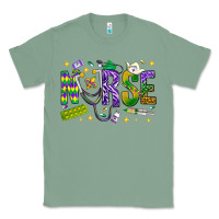 Sage Mardi Gras nurse Classic Tee - BundleAndBundleShop