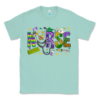 Seafoam Mardi Gras nurse Classic Tee - BundleAndBundleShop