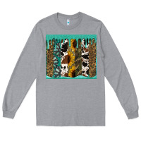 Heather Grey western brushstroke tumbler Long Sleeve Tee - Jasminsmagicworld