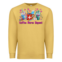 Antique Gold Coffee Nurse Repeat Nurse Coffee Cups Premium Sweatshirt - FaDigitalArtStudio