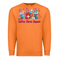 Carrot Coffee Nurse Repeat Nurse Coffee Cups Premium Sweatshirt - FaDigitalArtStudio