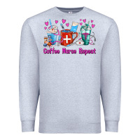 Heather Grey Coffee Nurse Repeat Nurse Coffee Cups Premium Sweatshirt - FaDigitalArtStudio