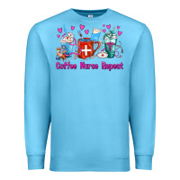 Ocean Blue Coffee Nurse Repeat Nurse Coffee Cups Premium Sweatshirt - FaDigitalArtStudio