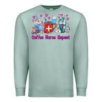 Seafoam Coffee Nurse Repeat Nurse Coffee Cups Premium Sweatshirt - FaDigitalArtStudio