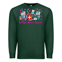 Sports Green Coffee Nurse Repeat Nurse Coffee Cups Premium Sweatshirt - FaDigitalArtStudio