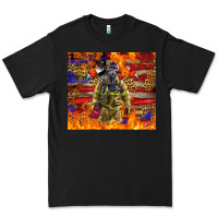 Black Western Firefighter With American Premium Tee - LillyAllenDesigns