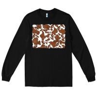 Black distressed chocolate milkshake cowhide Long Sleeve Tee - RanaPortraitStore
