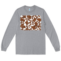 Heather Grey distressed chocolate milkshake cowhide Long Sleeve Tee - RanaPortraitStore