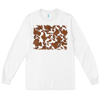 White distressed chocolate milkshake cowhide Long Sleeve Tee - RanaPortraitStore