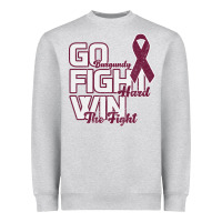Heather Grey Go Burgundy Fifht Hard Win The Fight Heavyweight Sweatshirt - Bettercallsaul