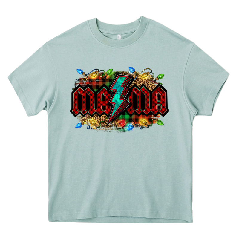 Lightning Bolt Mama Christmas Heavy Core Tee by Jasminsmagicworld | Teevron
