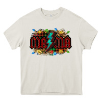 Cream lightning bolt mama christmas Heavy Core Tee - Jasminsmagicworld