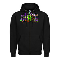 Black nurse coffee cup halloween Zipper Hoodie - CowGirlArtShop