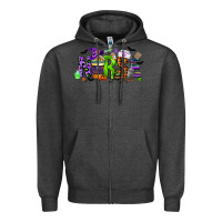 Charcoal Heather nurse coffee cup halloween Zipper Hoodie - CowGirlArtShop