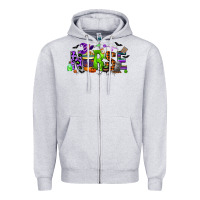 Heather Grey nurse coffee cup halloween Zipper Hoodie - CowGirlArtShop