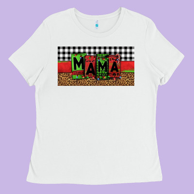 Mama Christmas Ladies Tee Designed By Jasminsmagicworld