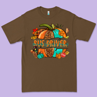Bus Driver Pumpkin Premium Tee Designed By Nancycooperartshop