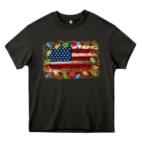 Asphalt christmas american flag background Heavy Core Tee - Jasminsmagicworld