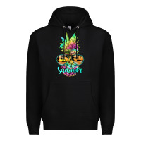 Black tie dye pineapple, summer Premium Hoodie - JahusDesignShop