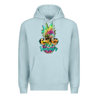 Blue Mist tie dye pineapple, summer Premium Hoodie - JahusDesignShop