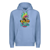 Colony Blue tie dye pineapple, summer Premium Hoodie - JahusDesignShop