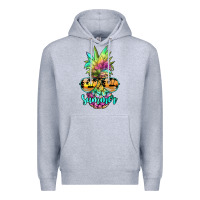 Heather Grey tie dye pineapple, summer Premium Hoodie - JahusDesignShop