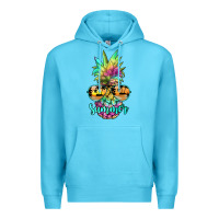 Ocean Blue tie dye pineapple, summer Premium Hoodie - JahusDesignShop