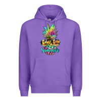 Purple tie dye pineapple, summer Premium Hoodie - JahusDesignShop