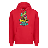 Red tie dye pineapple, summer Premium Hoodie - JahusDesignShop