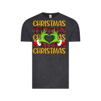 Vintage Black christmas grinch heart hands Vintage Tee - MaliasSmallBusiness
