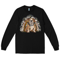 Black english bulldog rainbow Long Sleeve Tee - BarkalooDesign