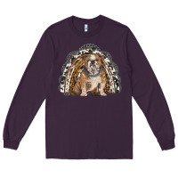 Plum english bulldog rainbow Long Sleeve Tee - BarkalooDesign