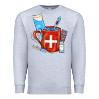 Heather Grey Nurse Coffee Mug Premium Sweatshirt - FaDigitalArtStudio