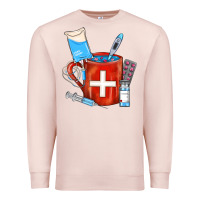 Pale Pink Nurse Coffee Mug Premium Sweatshirt - FaDigitalArtStudio