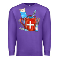 Purple Nurse Coffee Mug Premium Sweatshirt - FaDigitalArtStudio
