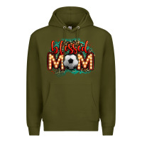 Army Green blessed soccer mom lightbulb letters Premium Hoodie - OliviaCreatesArt