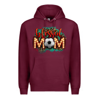 Burgundy blessed soccer mom lightbulb letters Premium Hoodie - OliviaCreatesArt