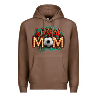 Chestnut blessed soccer mom lightbulb letters Premium Hoodie - OliviaCreatesArt
