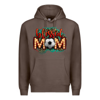 Coffee blessed soccer mom lightbulb letters Premium Hoodie - OliviaCreatesArt