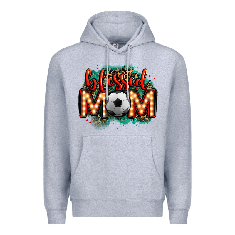 Blessed Soccer Mom Lightbulb Letters Premium Hoodie by OliviaCreatesArt | Teevron